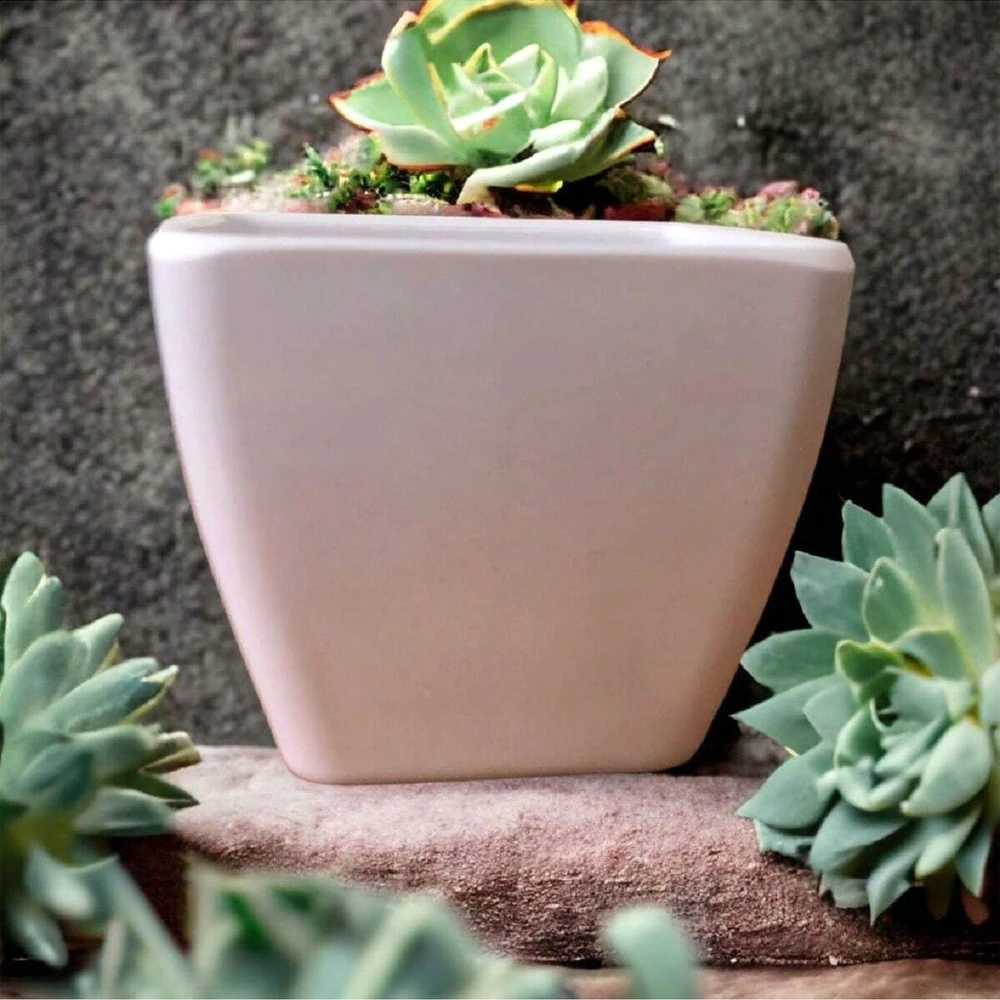Galeria com 10 Vasos Geométricos Velanza Mini Loft em Concreto Arquitetônico